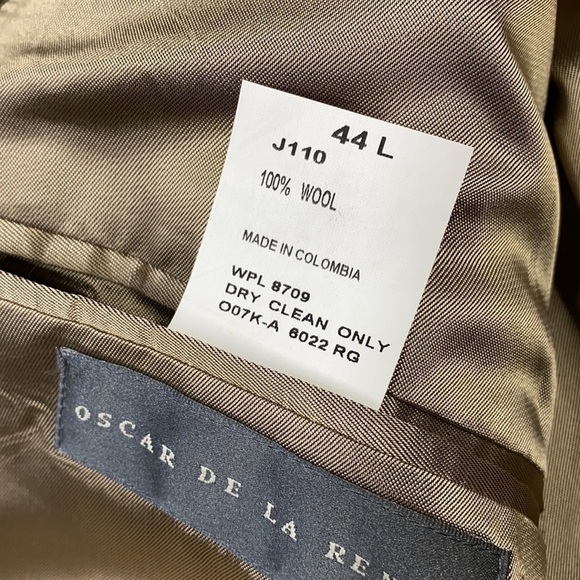 Oscar De La Renta 100% Wool Blazer Sportscoat 44L - Picture 9 of 13